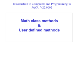 Methods - NYU Computer Science Department