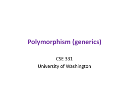 9. Polymorphism (generics)