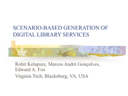 Scenario based generation of digital library services" presentation