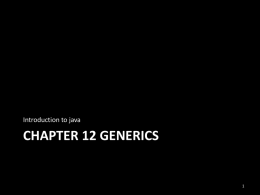 Generic Programming (Chapter 12)