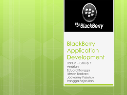 BlackBerry Application Development