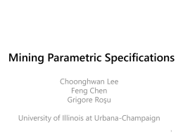 Mining Parametric Specifications