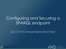 Configuring and Securing a SPARQL endpointx