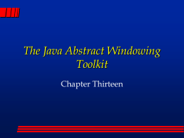 The Java Abstract Windowing Toolkit
