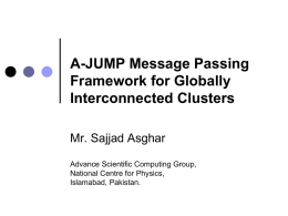 Message Passing Framework for Globally Interconnected Clusters