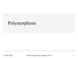 Polymorphism - Webber Labs