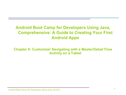Android Boot Camp for Developers Using Java, Comprehensive