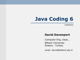 Java Coding 6 - Bilkent University Computer Engineering Department