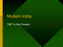 Modern India - Pleasantville High School
