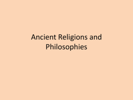 Ancient Religions and Philosophies