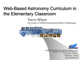 Web-Based Astronomy Curriculum Development Project