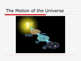 The Motion of the Universe