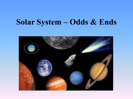 Solar System – Odds & Ends - Saint Paul Public Schools
