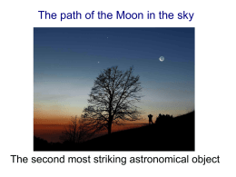 The Path of the Moon in the Night Sky