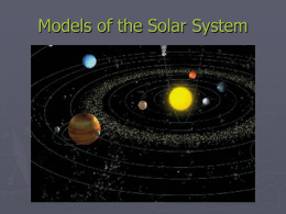 Models of the Solar System - Middle School Science & Algebra I