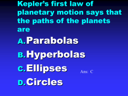 Planetary Motion Review with answers