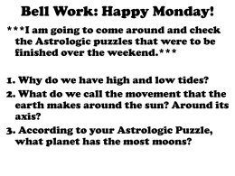 Bell Work: Happy Monday!