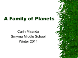A Family of Planets - Smyrna Middle School