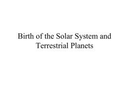 Birth of Solar System and Terrestrial planets bb