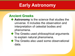 Early Astronomer Powerpoint