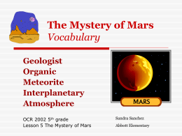 The Mystery of Mars - Open Court Resources.com