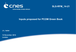 SLS-RFM-14-21 (Inputs proposed for PCOM Green BookV1)