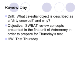 Astronomy Unit 1 Review