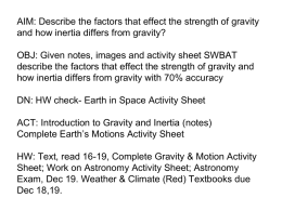 Gravity Motion - Hicksville Public Schools / Homepage