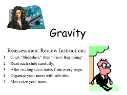 This Gravity Review PowerPoint Video