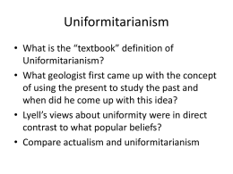 Uniformitarianism