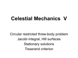 Celestial Mechanics V
