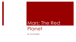 Mars: The Red Planet - pridescience