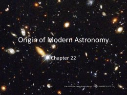 Origin of Modern Astronomy