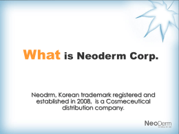COMPANY PROFILE NEODERM