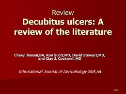 Review Decubitus ulcers: A review of the literature