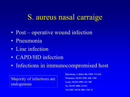S. aureus nasal carraige