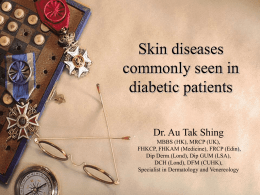 Skin Disease commonly seen in diabetic patients