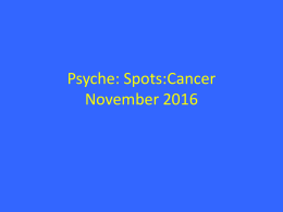 Psyche-Spots-Cancer 2016