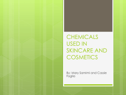 chemicals used in skincare and cosmetics