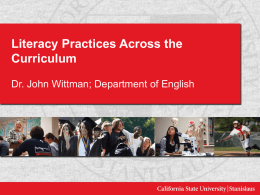 Student Literacy Practices Across the Curriculum