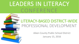 January 18 LITERACY CONFERENCE 1