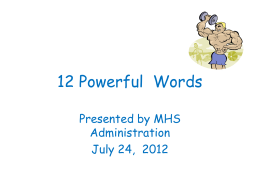 12 Powerful Words Presentation