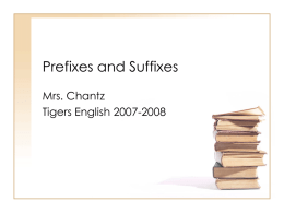 prefixes - Pacoima Charter School