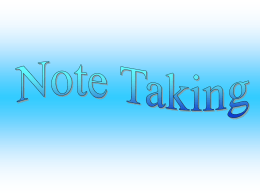 Note-taking_LD - Primary Resources