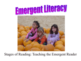 Emergent Literacy - California Lutheran University