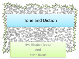Tone and Diction - Greer Middle College Charter