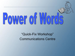 Power of Words - Mohawk College
