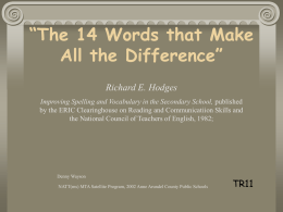 The 14 Words that Make All the Difference”