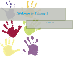 Welcome to Primary 1 - Rosewell Primary School