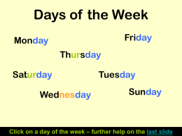 Spelling Days of the Week - Look, Say, Cover, Write, Check